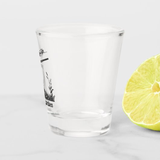 Persoonlijke jacht is levensredmiddel en schotwon shot glas (Rechts)