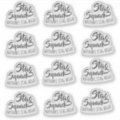 Persoonlijke Jacht Team Heren Nacht  Sticker (Voorkant)