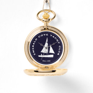 Persoonlijke jachtclub. Aangepaste zeilboot Horloge