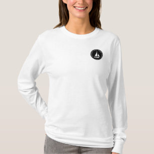 Persoonlijke jachtclub. Aangepaste zeilboot T-shirt