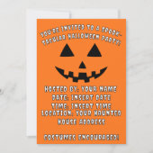 Persoonlijke Jack-o'-Lantern Halloween-feest Kaart (Voorkant)