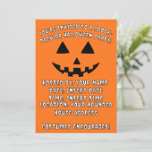 Persoonlijke Jack-o'-Lantern Halloween-feest Kaart (Staand voorkant)