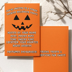 Persoonlijke Jack-o'-Lantern Halloween-feest Kaart