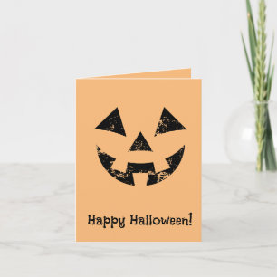 Persoonlijke Jack-o-lantern pompoen gezicht Hallow Notitiekaartje