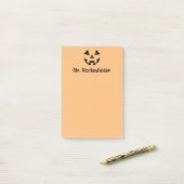 Persoonlijke Jack-o-lantern pompoen gezicht Hallow Post-it® Notes (Op bureau)