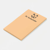 Persoonlijke Jack-o-lantern pompoen gezicht Hallow Post-it® Notes (Schuin)
