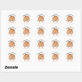 Persoonlijke Jack O'Lantern naamsticker Vierkante Sticker (Vel)