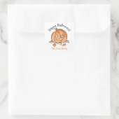 Persoonlijke Jack O'Lantern naamsticker Vierkante Sticker (Tas)