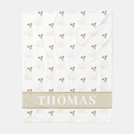 Persoonlijke Jack Russell Terrier Fleece Deken