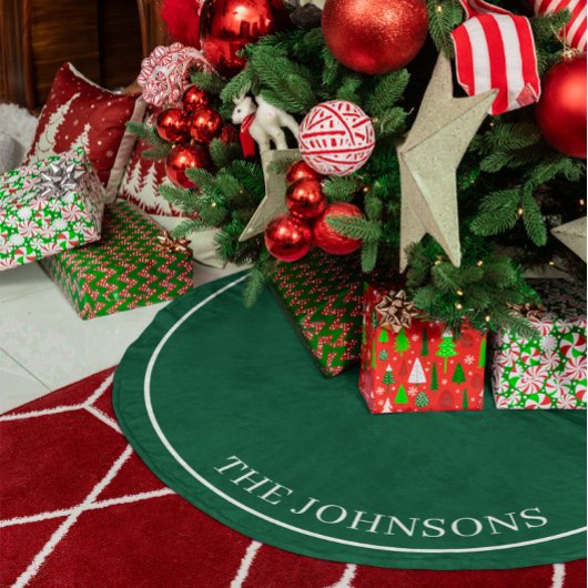 Persoonlijke jager groen fleece kerstboom rok