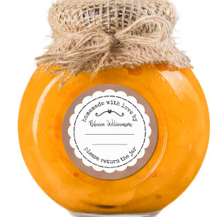 Persoonlijke jam inmaak Thuisgemaakt met liefde Ronde Sticker