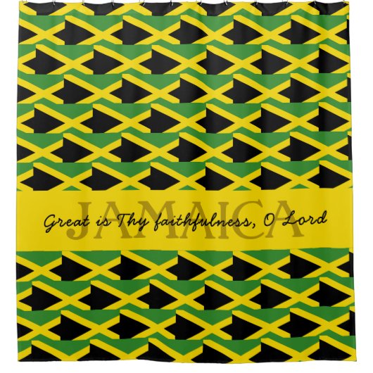 Persoonlijke JAMAICA FLAG Douchegordijn (Voorkant)