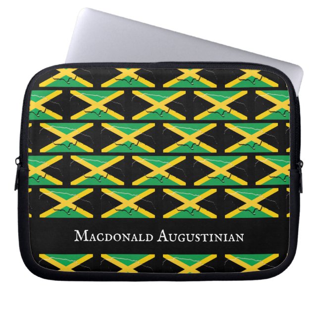 Persoonlijke JAMAICA FLAG Laptop Sleeve (Voorkant)