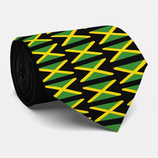 Persoonlijke JAMAICA FLAG Monogram Stropdas (Opgerold)