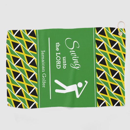 Persoonlijke JAMAICA Golfhanddoek (Horizontaal)