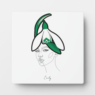 Persoonlijke januari geboortebloem portret fotoplaat