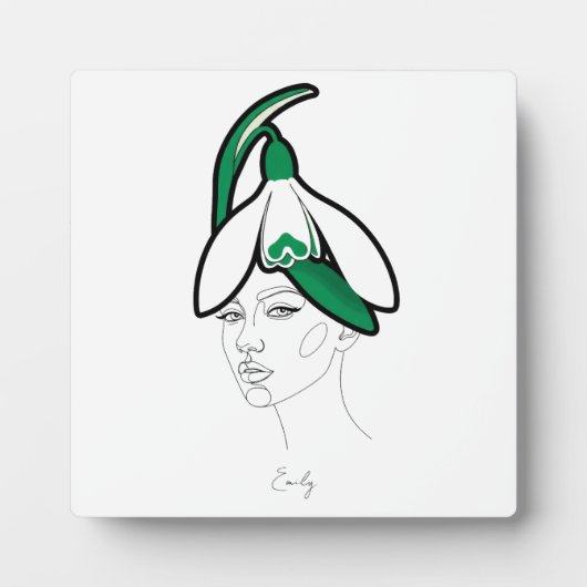 Persoonlijke januari geboortebloem portret fotoplaat (Voorkant)