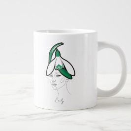 Persoonlijke januari geboortebloem portret grote koffiekop