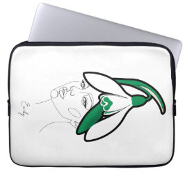 Persoonlijke januari geboortebloem portret laptop sleeve