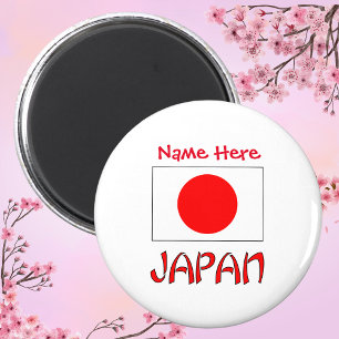 Persoonlijke Japan Heritage Vlag Rond Magneet