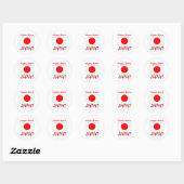 Persoonlijke Japan Vlag Naam  Ronde Sticker (Vel)