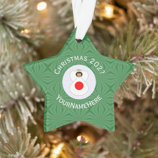 Persoonlijke Japanse engel kerst vlag Ornament (Boom)