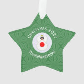 Persoonlijke Japanse engel kerst vlag Ornament (achterkant)