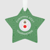 Persoonlijke Japanse engel kerst vlag Ornament (voorkant)