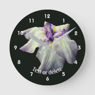 Persoonlijke Japanse Iris Bloem Ronde Klok