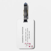 Persoonlijke Japanse Kersenbloesem Illustratie Bagagelabel (Achterkant verticaal)