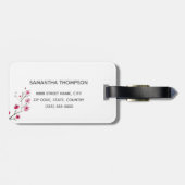 Persoonlijke Japanse Kersenbloesem Illustratie Bagagelabel (Achterkant horizontaal)