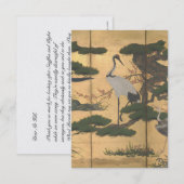 Persoonlijke Japanse Kraanvogels Klassieke Kunst Bedankkaart (Voorkant / Achterkant)