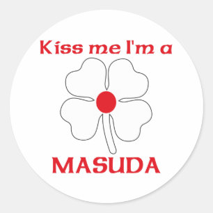 Persoonlijke Japanse kus Ik ben Masuda Ronde Sticker