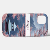 Persoonlijke Japanse tempel, Cherry Blossom Case-Mate iPhone Case (Achterkant (horizontaal))