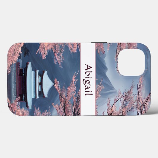 Persoonlijke Japanse tempel, Cherry Blossom Case-Mate iPhone Case (Achterkant (horizontaal))