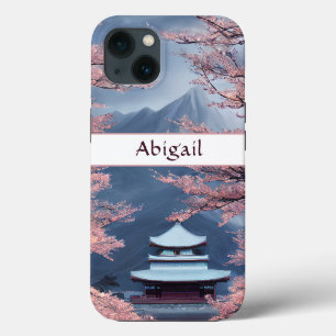 Persoonlijke Japanse tempel, Cherry Blossom Case-Mate iPhone Case