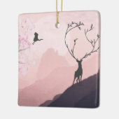 Persoonlijke Japanse Wilde Kerstmis in de Berg Keramisch Ornament (Links)
