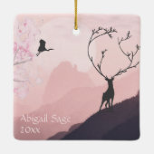 Persoonlijke Japanse Wilde Kerstmis in de Berg Keramisch Ornament (Achterkant)