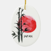 Persoonlijke Japanse zon en Japanse bamboe-feestda Keramisch Ornament (Voorkant)