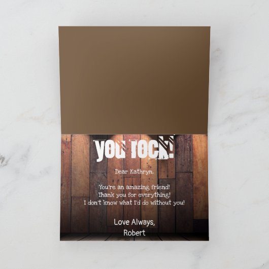 Persoonlijke "Je bent geweldig" multi-gelegenheid Kaart (Binnen)