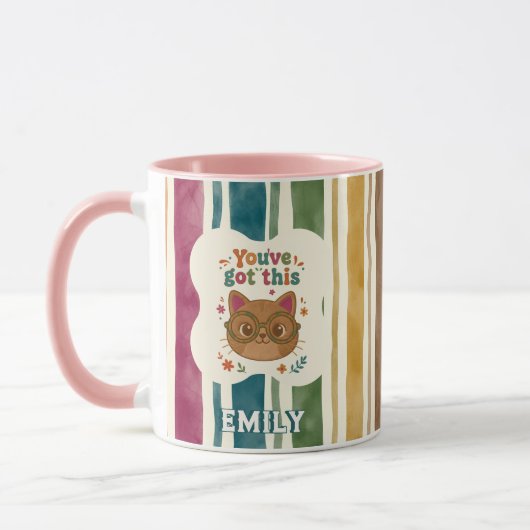 Persoonlijke 'Je Krijgt Dit' Kattenmok Mok (Links)
