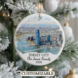 Persoonlijke Jersey City, Aangepaste New Jersey Keramisch Ornament