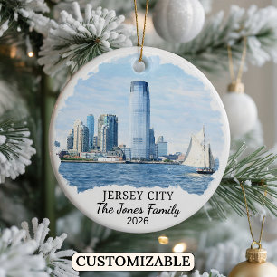Persoonlijke Jersey City, Aangepaste New Jersey Keramisch Ornament