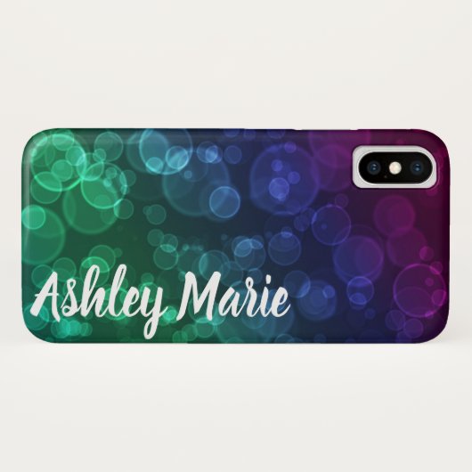 Persoonlijke Jewel Tone Bokeh Bubbles Underwater Case-Mate iPhone Case (Achterkant (horizontaal))