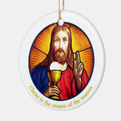 Persoonlijke Jezus-afbeelding Keramisch Ornament (Links)