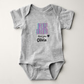 Persoonlijke Jezus houdt van je Olivia Baby Bodysu Romper (Voorkant)