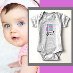 Persoonlijke Jezus houdt van je Olivia Baby Bodysu Romper