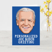 Persoonlijke Joe Biden Novelty Greeting Kaart (Gele Bloem)