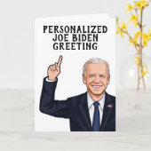 Persoonlijke Joe Biden Novelty Greeting Kaart (Gele Bloem)