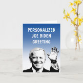 Persoonlijke Joe Biden wenskaart Kaart (Gele Bloem)